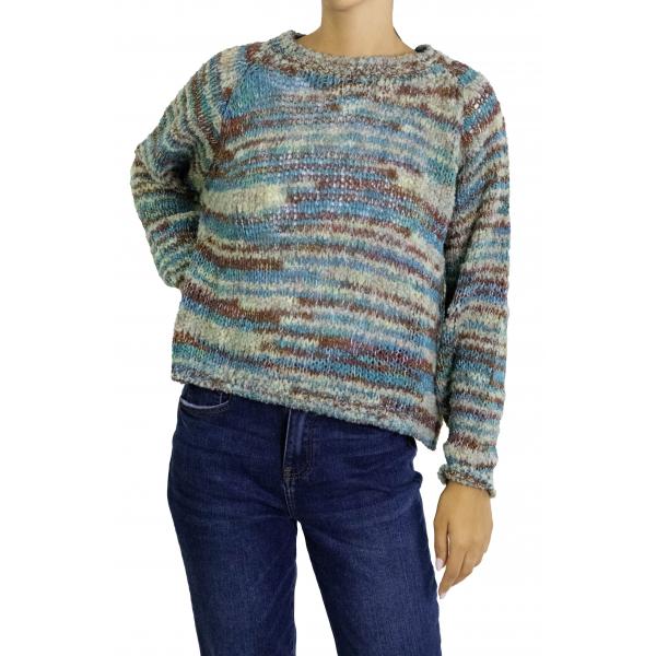 Maglione girocollo multicolor 